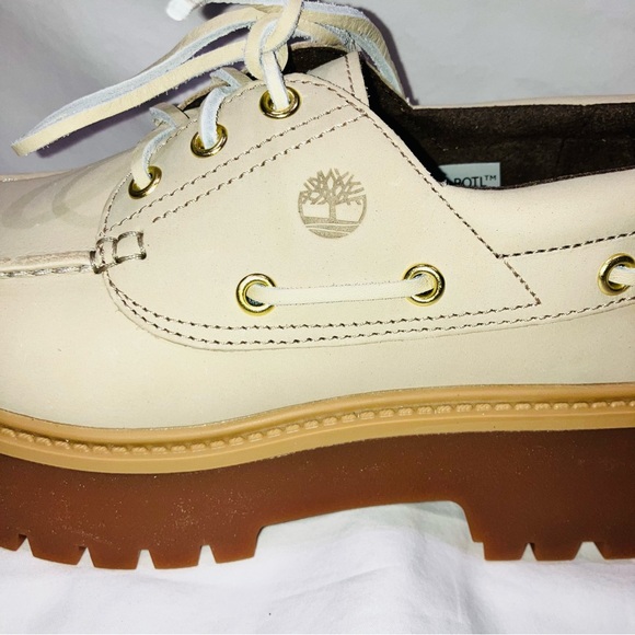 Timberland Women's Stone Street Boat Shoe Lace Up Low Top Brown Taupe US 9.5M - Picture 6 of 15